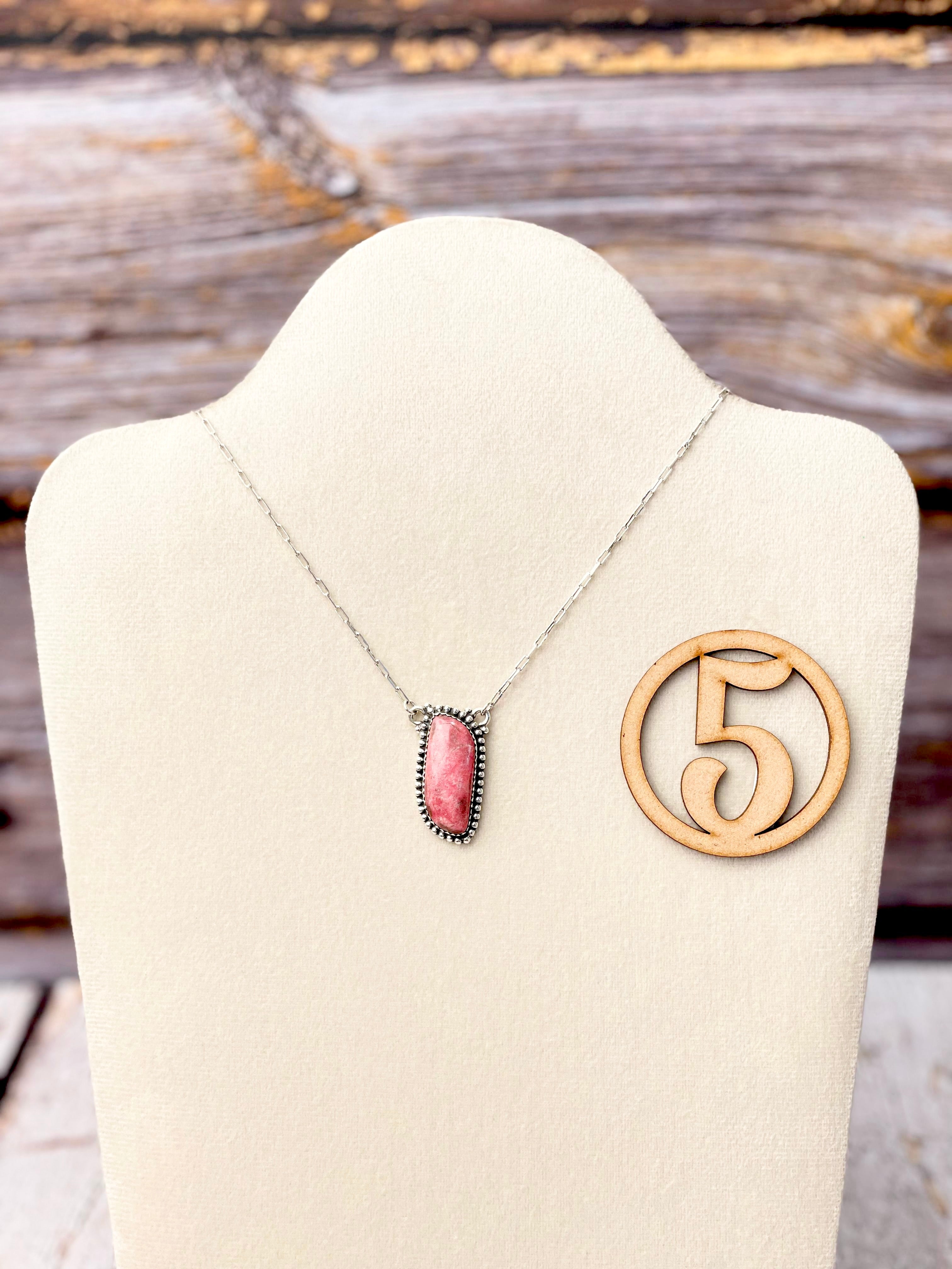 Thulite Slab Necklaces-Necklaces-Krush Kandy, Women's Online Fashion Boutique Located in Phoenix, Arizona (Scottsdale Area)