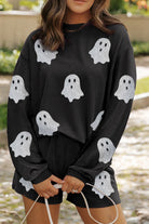 Ghostly Ribbed Sweater & Shorts Set-2 Piece Outfit Sets-Krush Kandy, Women's Online Fashion Boutique Located in Phoenix, Arizona (Scottsdale Area)