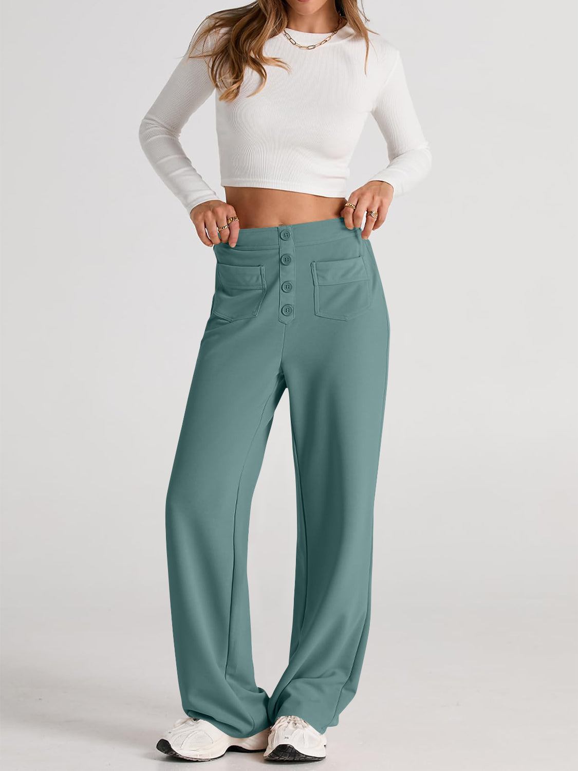 High Waist Wide Leg Pants-Pants-Krush Kandy, Women's Online Fashion Boutique Located in Phoenix, Arizona (Scottsdale Area)