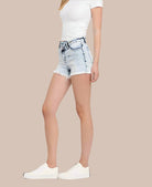 Crossover Chic Mid Rise Shorts-Denim-Krush Kandy, Women's Online Fashion Boutique Located in Phoenix, Arizona (Scottsdale Area)