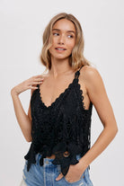 Floral Crochet Lace Cami-Tanks-Krush Kandy, Women's Online Fashion Boutique Located in Phoenix, Arizona (Scottsdale Area)