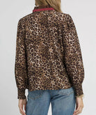 Umgee Ruffle Trim Leopard Print Shirt-Blouses-Krush Kandy, Women's Online Fashion Boutique Located in Phoenix, Arizona (Scottsdale Area)