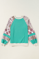 Patchwork Charm Colorblock Pullover-Tops-Krush Kandy, Women's Online Fashion Boutique Located in Phoenix, Arizona (Scottsdale Area)