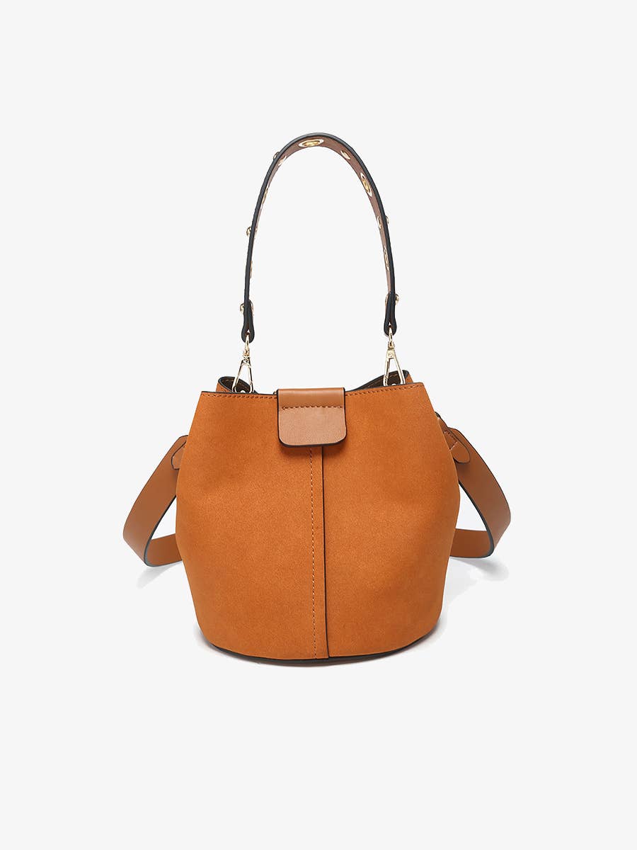 Farrah Suede Bucket Bag w/ Top Handle & Inner Bag-handbag-Krush Kandy, Women's Online Fashion Boutique Located in Phoenix, Arizona (Scottsdale Area)