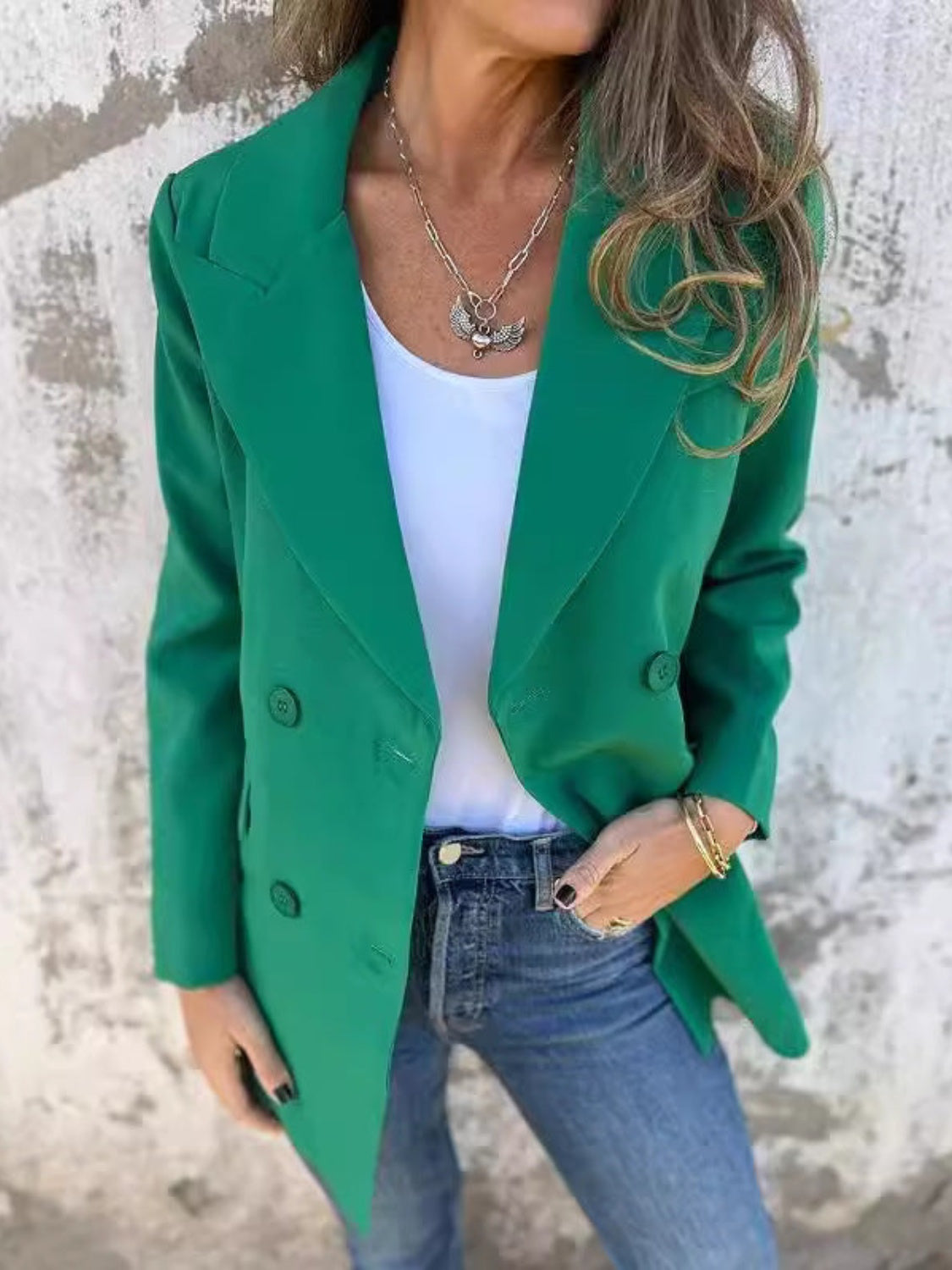 Full Size Collared Neck Long Sleeve Blazer-Long Sleeve Tops-Krush Kandy, Women's Online Fashion Boutique Located in Phoenix, Arizona (Scottsdale Area)