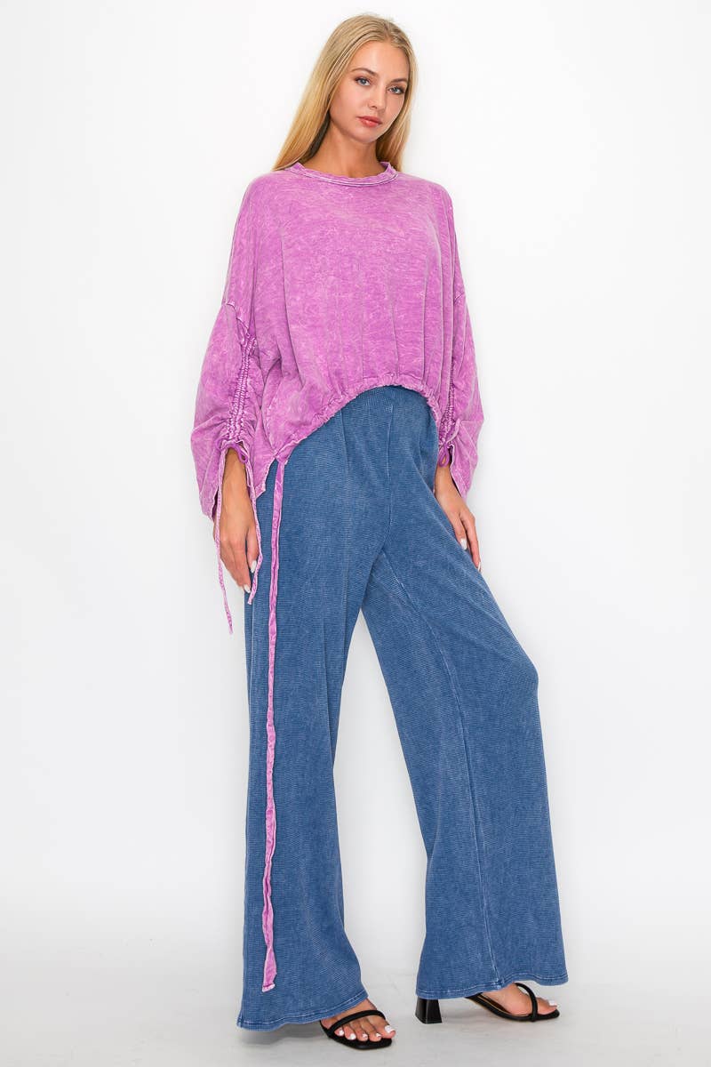 Wander Free Mineral Washed Boho Sweatshirt-Bottoms-Krush Kandy, Women's Online Fashion Boutique Located in Phoenix, Arizona (Scottsdale Area)