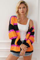 Ribbed Striped Open Front Long Sleeve Cardigan-Krush Kandy, Women's Online Fashion Boutique Located in Phoenix, Arizona (Scottsdale Area)