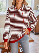 Lovelet Drawstring Striped Long Sleeve Hoodie-Krush Kandy, Women's Online Fashion Boutique Located in Phoenix, Arizona (Scottsdale Area)