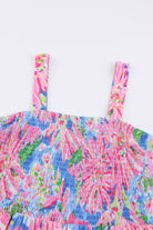 Floral Smocked Square Neck Jumpsuit with Pockets-Jumpsuits & Rompers-Krush Kandy, Women's Online Fashion Boutique Located in Phoenix, Arizona (Scottsdale Area)