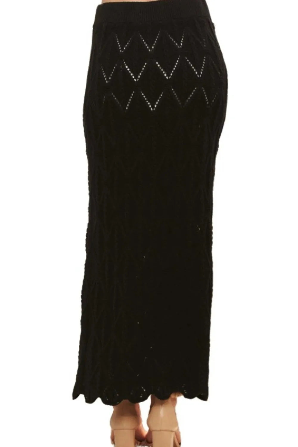 ADORA Scallop Trim Detail Knit Skirt-Skirts-Krush Kandy, Women's Online Fashion Boutique Located in Phoenix, Arizona (Scottsdale Area)