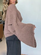 Openwork Batwing Sleeve Sweater-Sweater-Krush Kandy, Women's Online Fashion Boutique Located in Phoenix, Arizona (Scottsdale Area)