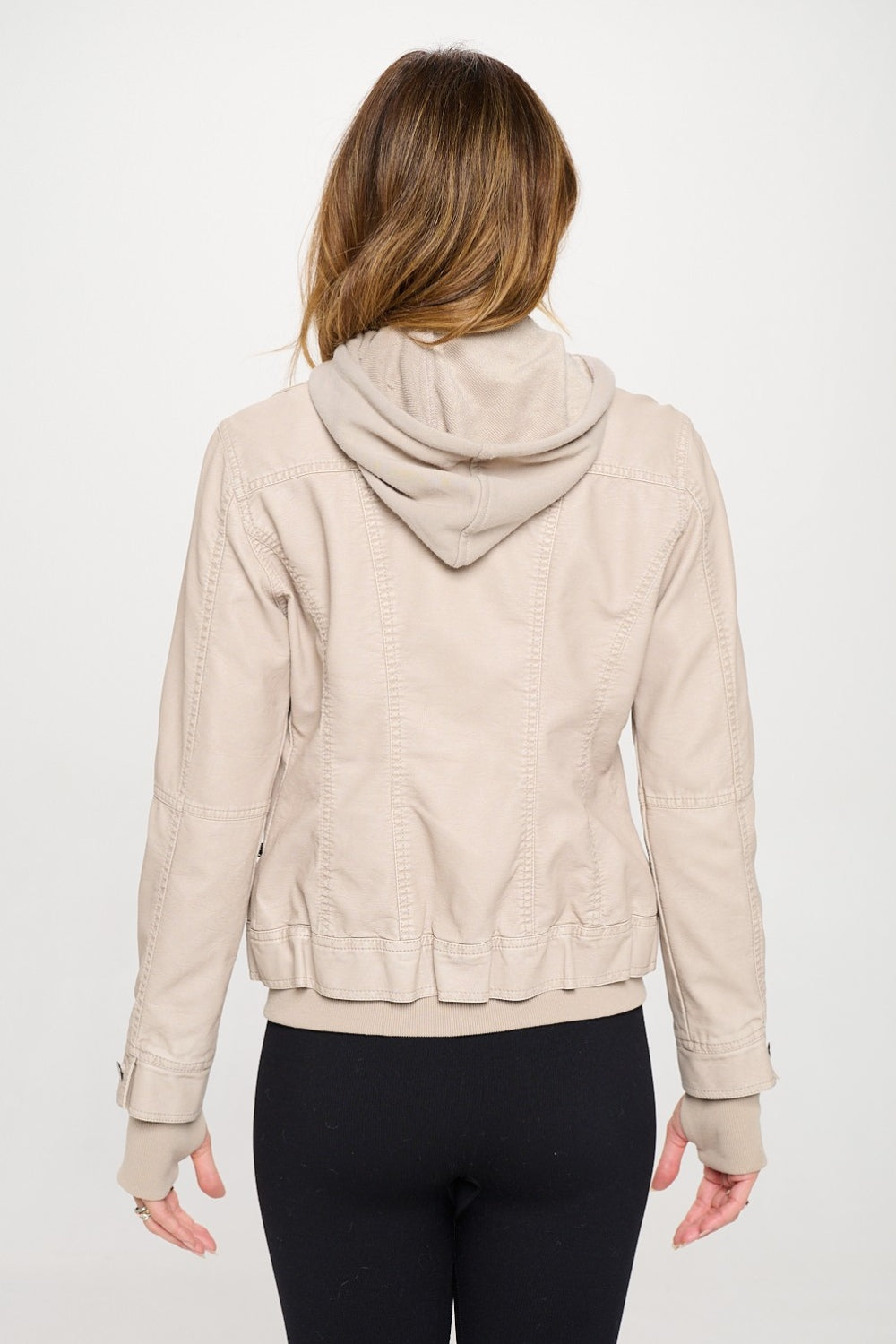 Cream hooded jacket hotsell