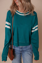 Varsity Stripe Pullover-Tops-Krush Kandy, Women's Online Fashion Boutique Located in Phoenix, Arizona (Scottsdale Area)