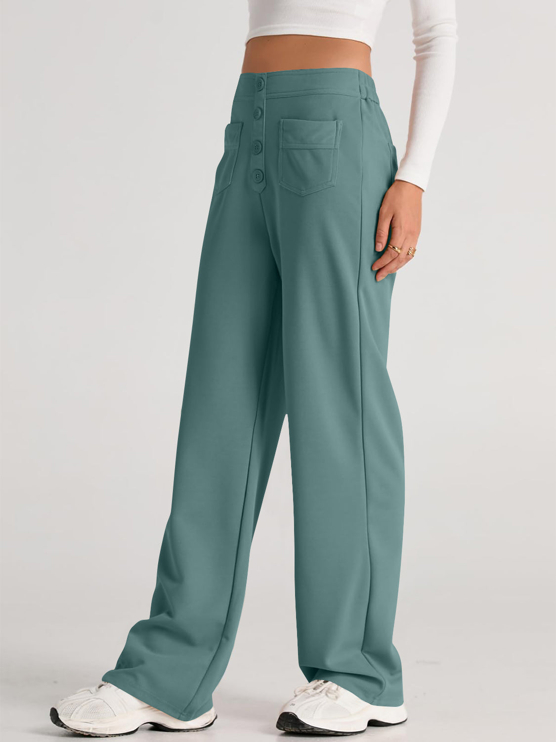 High Waist Wide Leg Pants-Pants-Krush Kandy, Women's Online Fashion Boutique Located in Phoenix, Arizona (Scottsdale Area)