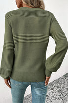 Round Neck Long Sleeve Sweater-Sweaters-Krush Kandy, Women's Online Fashion Boutique Located in Phoenix, Arizona (Scottsdale Area)