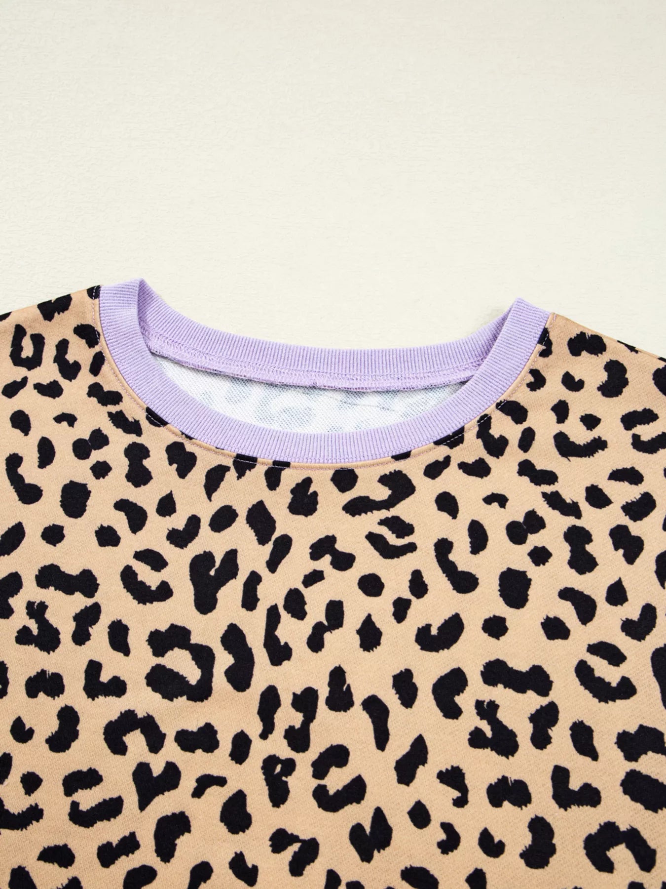 Stripe Color Block Patchwork Leopard Casual Sweatshirt with Slits-Sweaters-Krush Kandy, Women's Online Fashion Boutique Located in Phoenix, Arizona (Scottsdale Area)