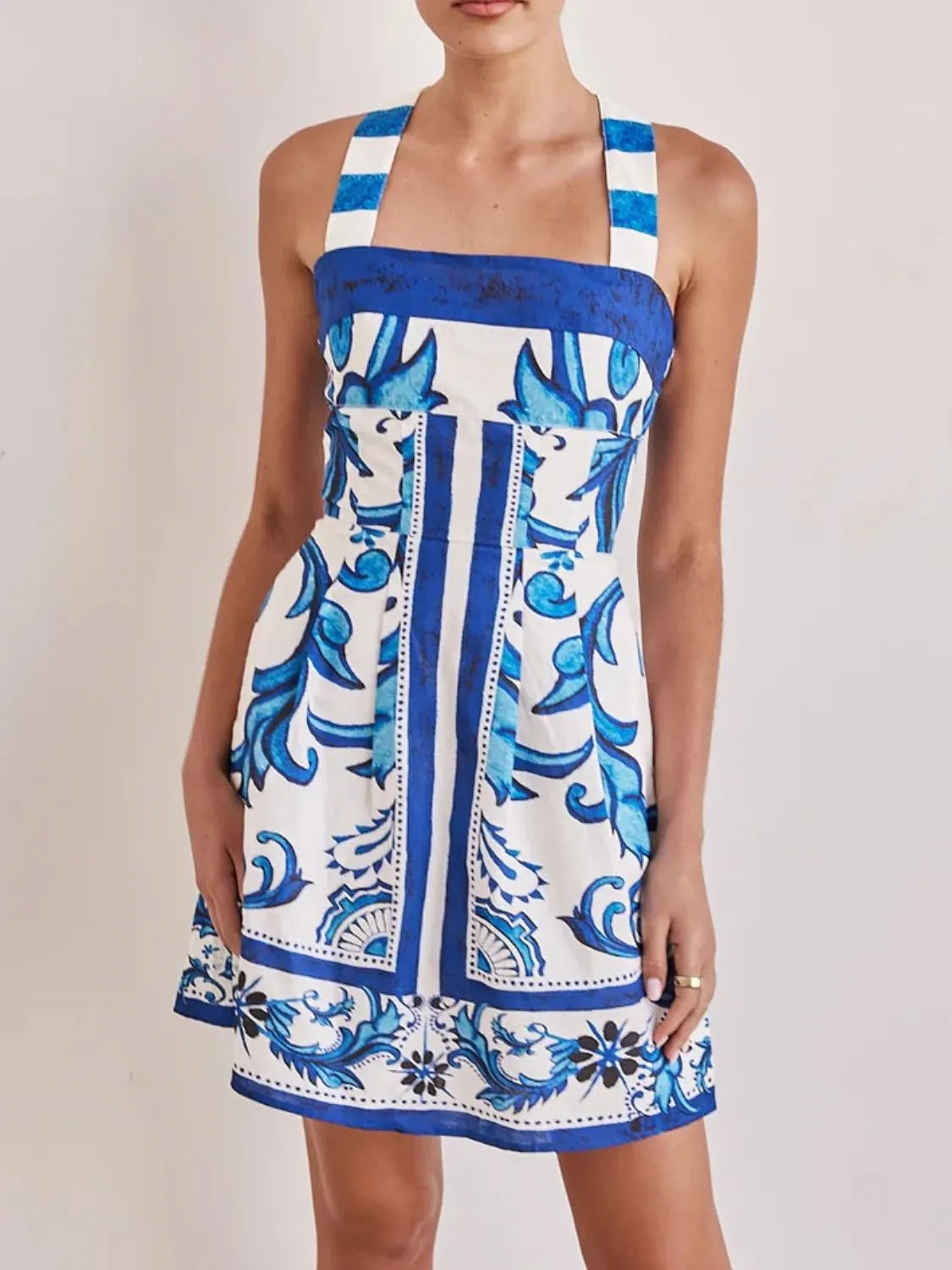 Printed Square Neck Midi Dress-Dresses-Krush Kandy, Women's Online Fashion Boutique Located in Phoenix, Arizona (Scottsdale Area)