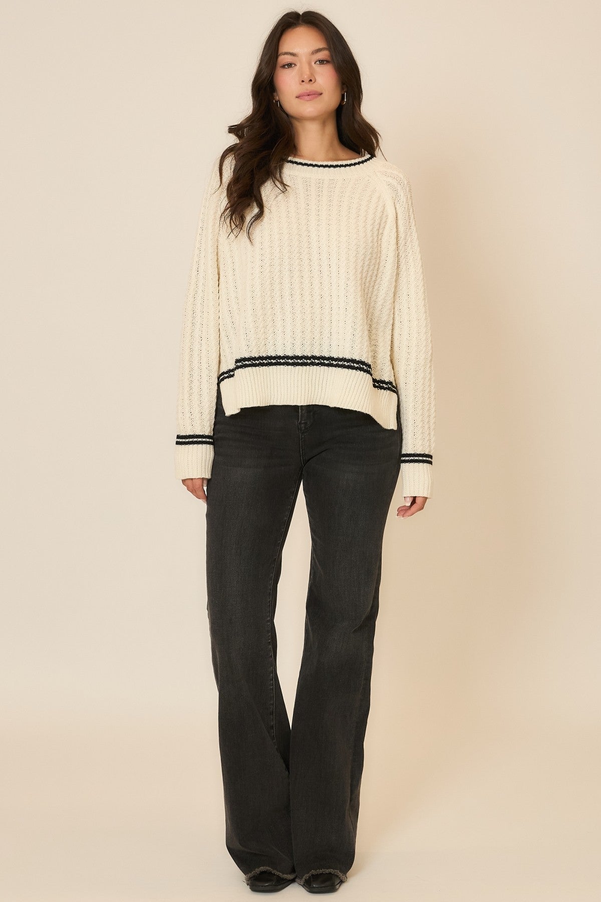 Soft Cable Knit Oversize Sweater-Sweaters-Krush Kandy, Women's Online Fashion Boutique Located in Phoenix, Arizona (Scottsdale Area)