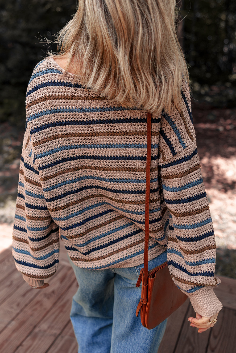 Sunset Horizon Striped Knit Sweater-Sweaters-Krush Kandy, Women's Online Fashion Boutique Located in Phoenix, Arizona (Scottsdale Area)