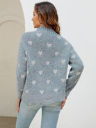 Heart Mock Neck Sweater-Krush Kandy, Women's Online Fashion Boutique Located in Phoenix, Arizona (Scottsdale Area)