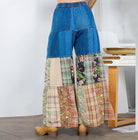 Boho Patchwork Wide-Leg Denim Pants-PANTS-Krush Kandy, Women's Online Fashion Boutique Located in Phoenix, Arizona (Scottsdale Area)