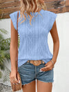 Eyelet Round Neck Cap Sleeve Top-Krush Kandy, Women's Online Fashion Boutique Located in Phoenix, Arizona (Scottsdale Area)