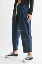 Cotton Blend Mineral Wash Cropped Straight Leg Pants-Bottoms-Krush Kandy, Women's Online Fashion Boutique Located in Phoenix, Arizona (Scottsdale Area)