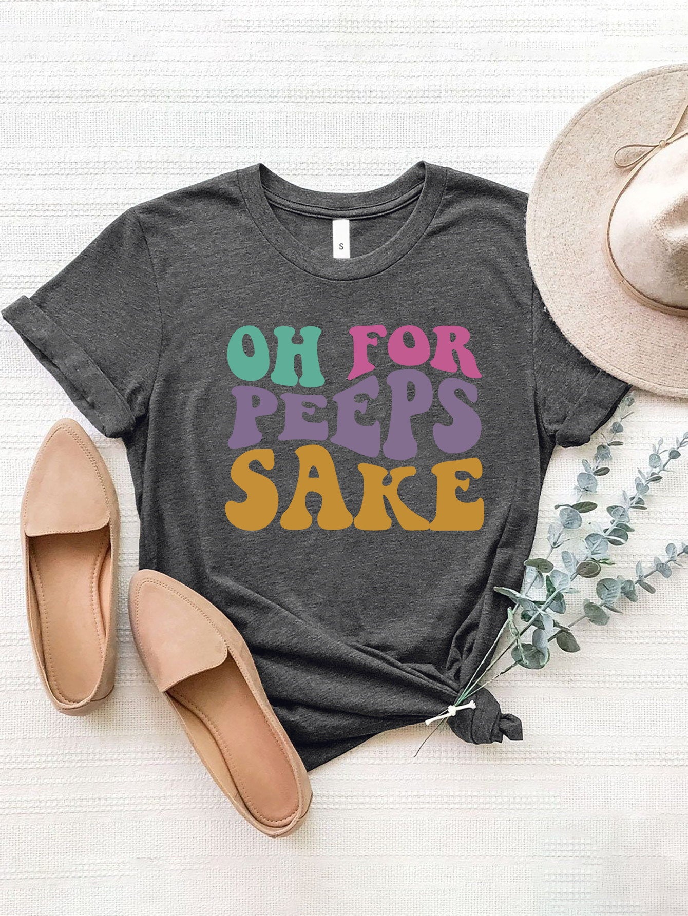 Oh For Peeps Sake Graphic Tee-Krush Kandy, Women's Online Fashion Boutique Located in Phoenix, Arizona (Scottsdale Area)