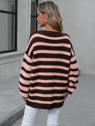 Striped Dropped Shoulder Sweater-Krush Kandy, Women's Online Fashion Boutique Located in Phoenix, Arizona (Scottsdale Area)