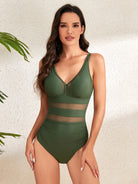 V-Neck Spaghetti Strap One-Piece Swimwear | S-2X-Krush Kandy, Women's Online Fashion Boutique Located in Phoenix, Arizona (Scottsdale Area)