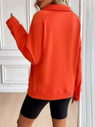 Ivy Lane Half Zip Raglan Sleeve Sweatshirt-Krush Kandy, Women's Online Fashion Boutique Located in Phoenix, Arizona (Scottsdale Area)