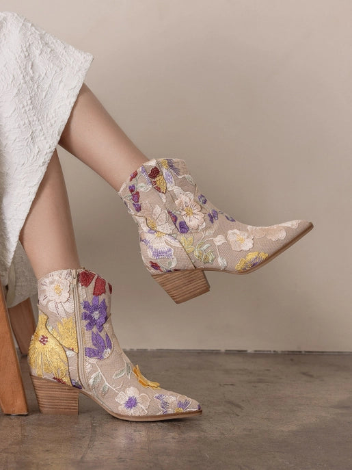 The Wanda Floral Applique Western Boot-Boots-Krush Kandy, Women's Online Fashion Boutique Located in Phoenix, Arizona (Scottsdale Area)