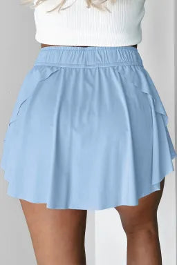 Drawstring High Waist Lined Tennis Skorts-Skorts-Krush Kandy, Women's Online Fashion Boutique Located in Phoenix, Arizona (Scottsdale Area)