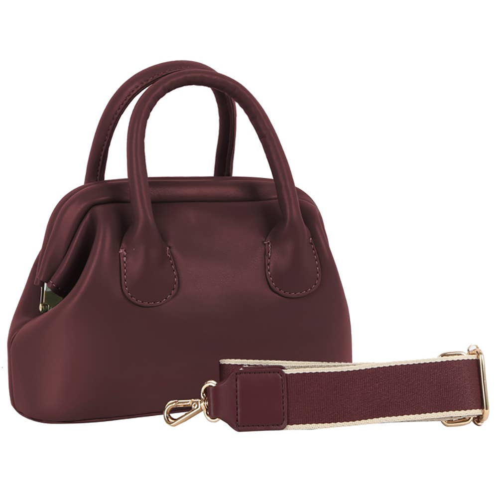 Crossbody Faux Leather Satchel-Purses & Bags-Krush Kandy, Women's Online Fashion Boutique Located in Phoenix, Arizona (Scottsdale Area)