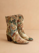 Floral Tapestry Western Bootie-Boots-Krush Kandy, Women's Online Fashion Boutique Located in Phoenix, Arizona (Scottsdale Area)
