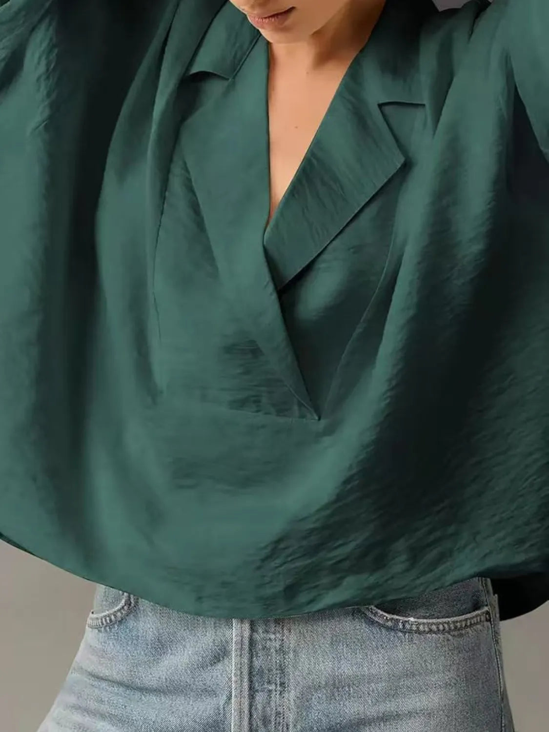 Collared Neck Half Sleeve Blouse-Krush Kandy, Women's Online Fashion Boutique Located in Phoenix, Arizona (Scottsdale Area)