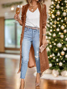 Winter’s Eve Velvet Duster Cardigan-Cardigans-Krush Kandy, Women's Online Fashion Boutique Located in Phoenix, Arizona (Scottsdale Area)