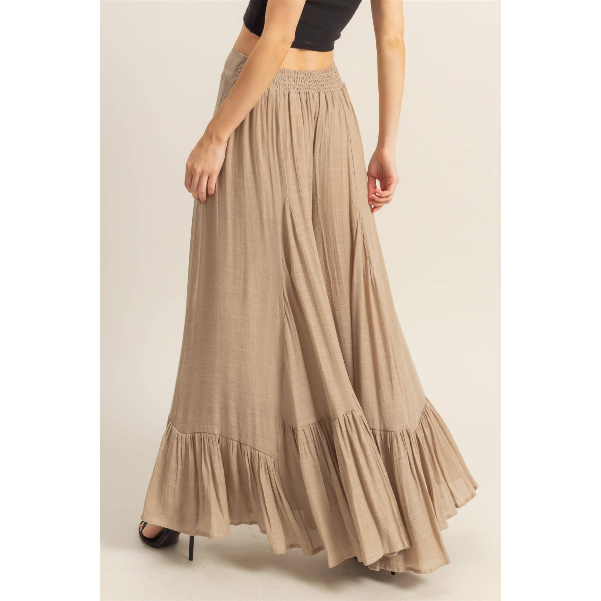 Boho Babe Tiered Wide Leg Pants-Pants-Krush Kandy, Women's Online Fashion Boutique Located in Phoenix, Arizona (Scottsdale Area)