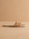The Darla | Almond Woven Slide Sandal