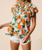 BiBi Multi Color Floral Print Woven Top-Tops-Krush Kandy, Women's Online Fashion Boutique Located in Phoenix, Arizona (Scottsdale Area)