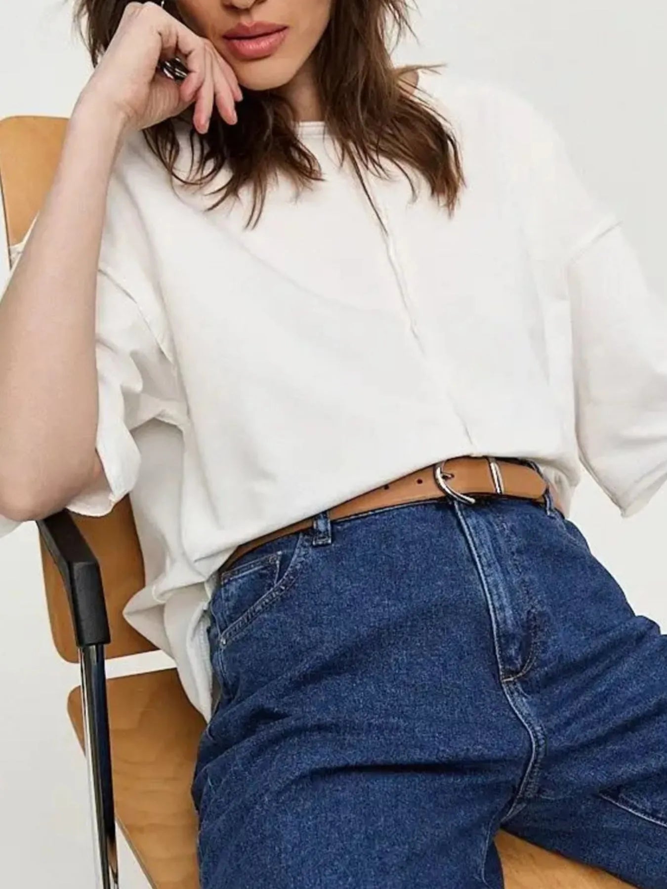 Round Neck Half Sleeve T-Shirt-Krush Kandy, Women's Online Fashion Boutique Located in Phoenix, Arizona (Scottsdale Area)