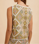 Annie Wear Ethnic Woven Jacquard Tie Front Vest-Vests-Krush Kandy, Women's Online Fashion Boutique Located in Phoenix, Arizona (Scottsdale Area)