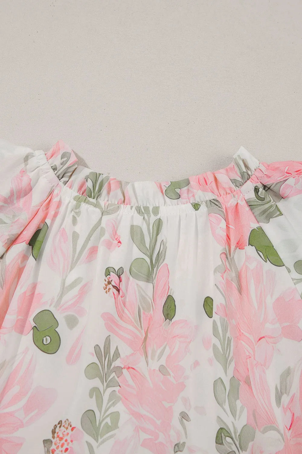 Floral Contrast Edge Layered Short Sleeve Mini Dress-dresses-Krush Kandy, Women's Online Fashion Boutique Located in Phoenix, Arizona (Scottsdale Area)