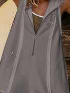 Half Zipped Hooded Sleeveless Romper-Krush Kandy, Women's Online Fashion Boutique Located in Phoenix, Arizona (Scottsdale Area)