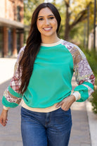 Patchwork Charm Colorblock Pullover-Tops-Krush Kandy, Women's Online Fashion Boutique Located in Phoenix, Arizona (Scottsdale Area)