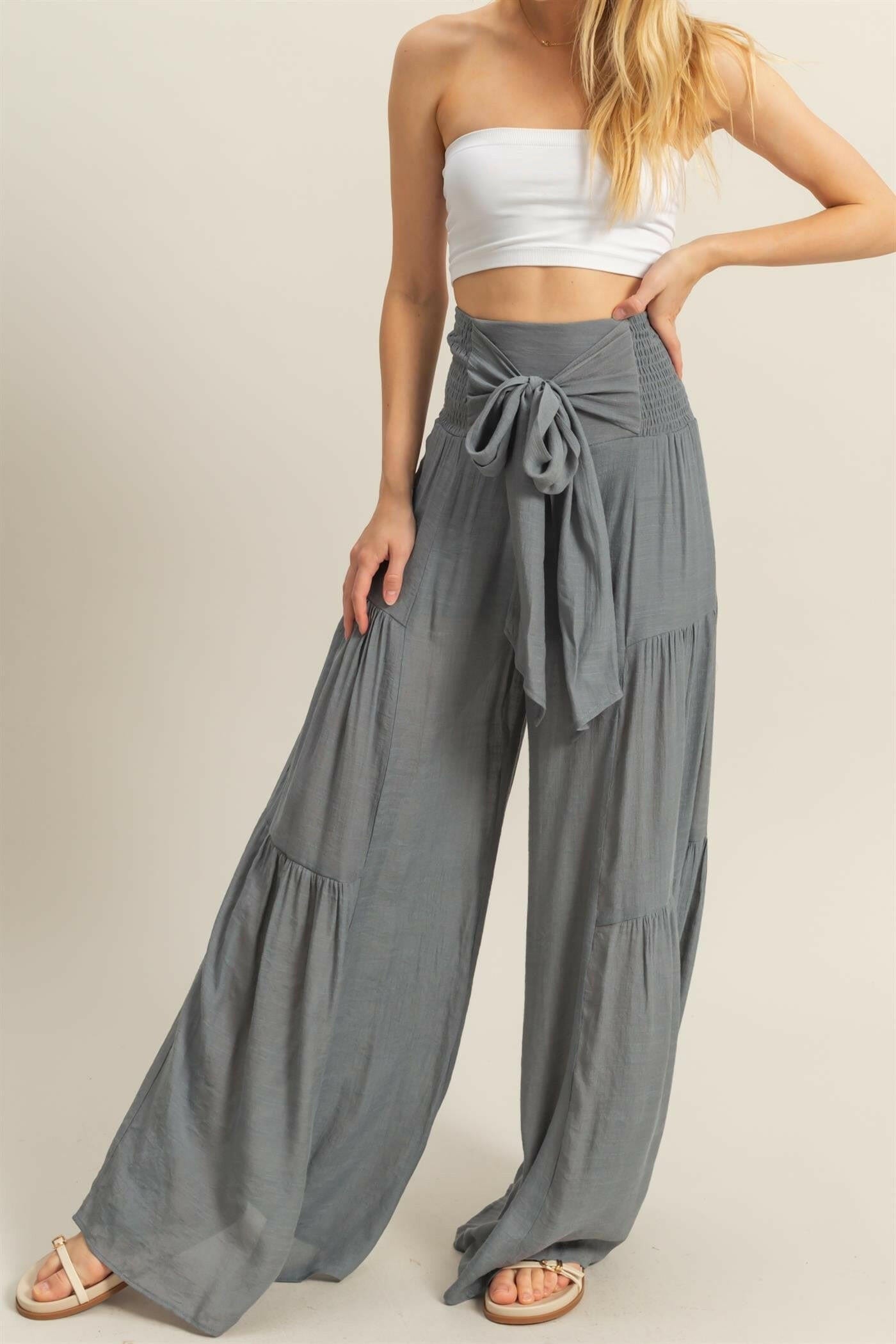 Boho Breeze Tiered Palazzo Pants S-3X-Pants-Krush Kandy, Women's Online Fashion Boutique Located in Phoenix, Arizona (Scottsdale Area)