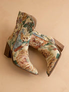 Floral Tapestry Western Bootie-Boots-Krush Kandy, Women's Online Fashion Boutique Located in Phoenix, Arizona (Scottsdale Area)