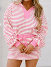 Striped Top and Skirt Set with Drawstring-2 Piece Outfit Sets-Krush Kandy, Women's Online Fashion Boutique Located in Phoenix, Arizona (Scottsdale Area)