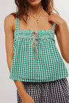 Tied Front Textured Square Neck Cami-Krush Kandy, Women's Online Fashion Boutique Located in Phoenix, Arizona (Scottsdale Area)