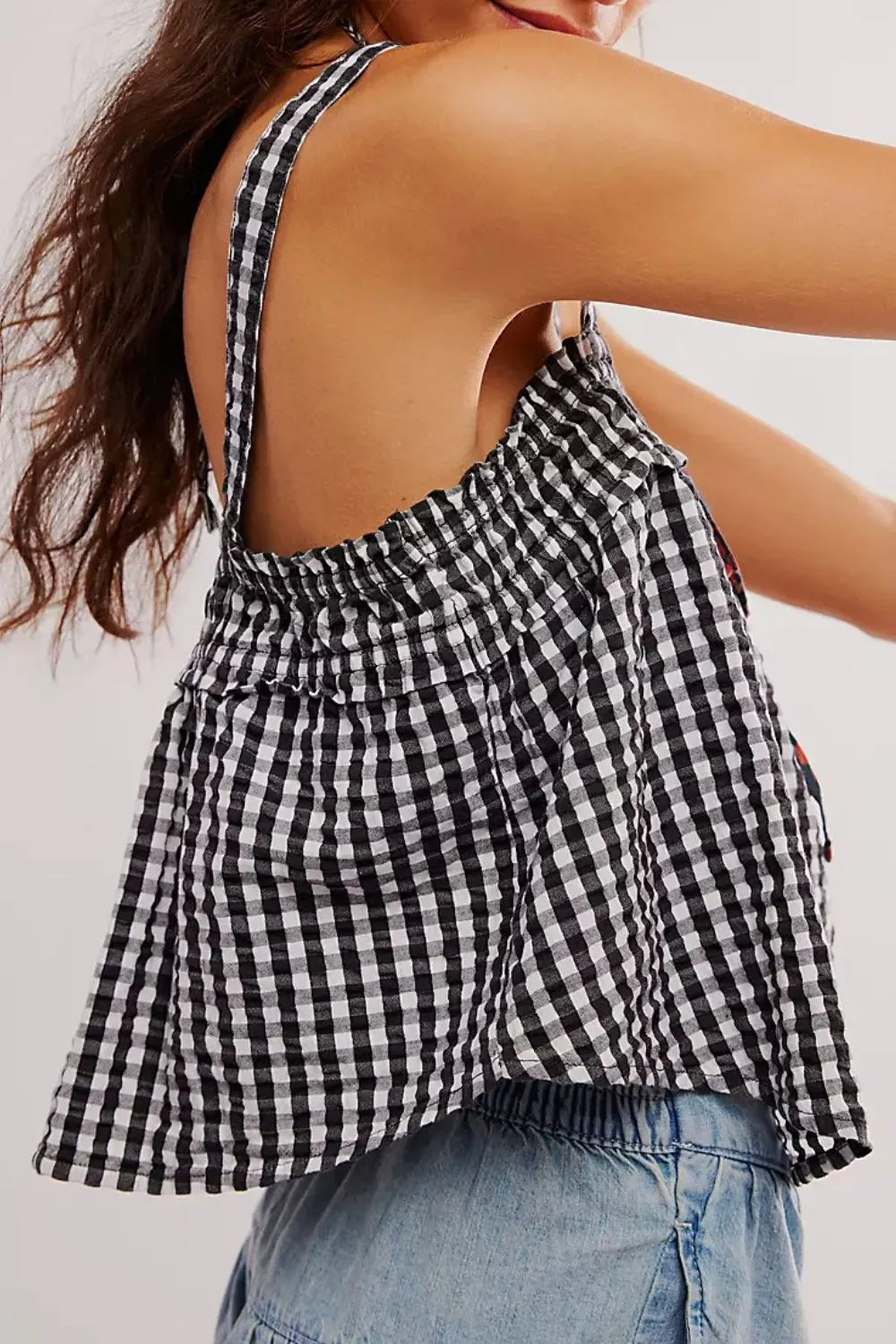 Tied Front Textured Square Neck Cami-Krush Kandy, Women's Online Fashion Boutique Located in Phoenix, Arizona (Scottsdale Area)